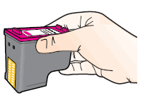 Illustration of holding the cartridge