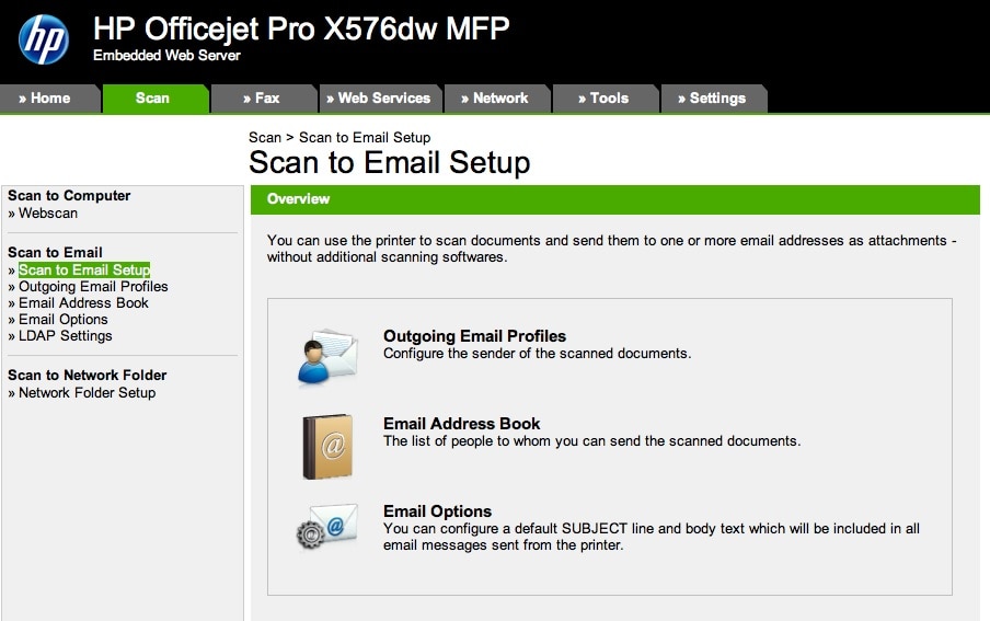 OfficeJet Pro X Series - Mac OS - Configuring Scan to E-Mail | HP® Customer  Support