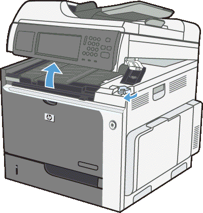 HP Color LaserJet Enterprise CM4540 MFP - 13.B2, 13.E5 papierstoring  bovenklep | HP® Klantondersteuning