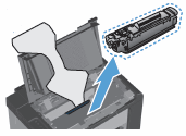 Illustration: Remove the print cartridge.