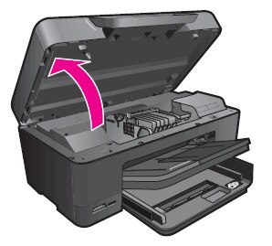 Illustration: Open the cartridge access door