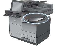 HP Officejet Enterprise Color X555, MFP X585 - 清除出紙槽的卡紙| HP®客户支持