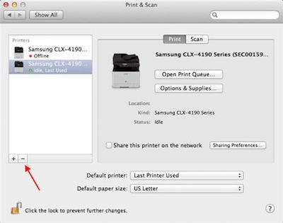 Samsung-lasertulostimet - Tulostimen asennuksen poistaminen Mac OS 10.8  -käyttöjärjestelmässä | HP®-asiakastuki