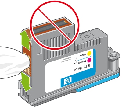 HP Designjet T610 Printer Series - The front panel display recommends  reseating or replacing a printhead | HP® Customer Support