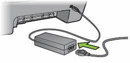 Conexión del cable de alimentación eléctrica al adaptador