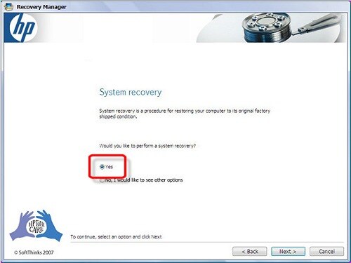 Computer System Restore Windows Vista