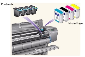 HP Designjet 500, 510 and 800 Printer Series - Ink component identification  | HP® Customer Support