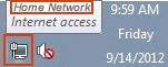 Példa a vezetékes (Ethernet) hálózat ikonjára