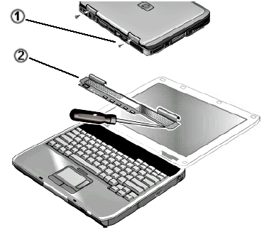 HP Compaq Business Notebook nx9000 シリーズ - キーボード カバーの交換 | HP®カスタマーサポート