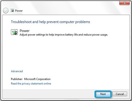 Troubleshoot and help prevent computer problems with the Power troubleshooting tool