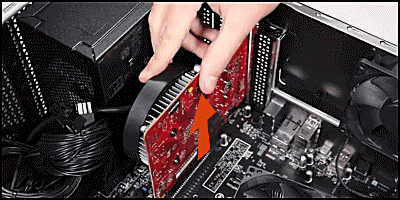 Removing the graphics card from the slot