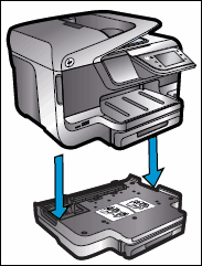 Image: Lower the printer onto Tray 2
