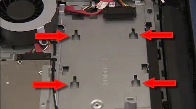 Four slots inside the computer