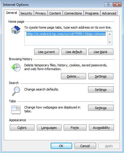 Internet Settings On Windows Vista