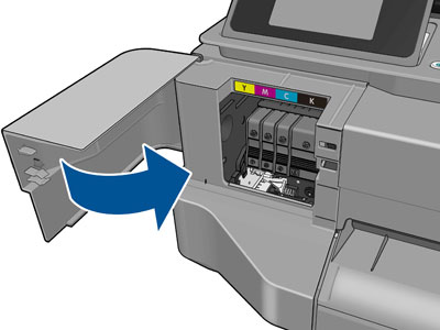 HP Designjet T120 and T520 ePrinter Series - Replace an ink cartridge | HP®  Customer Support