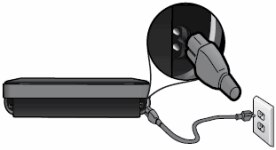 Image: Connect the power cord to the back of the product, and then to the electrical outlet