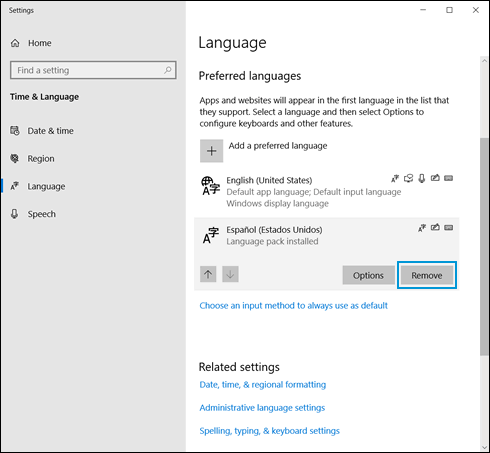 מחשבי HP - שינוי שפות (Windows 10) | תמיכת הלקוחות של HP®‎