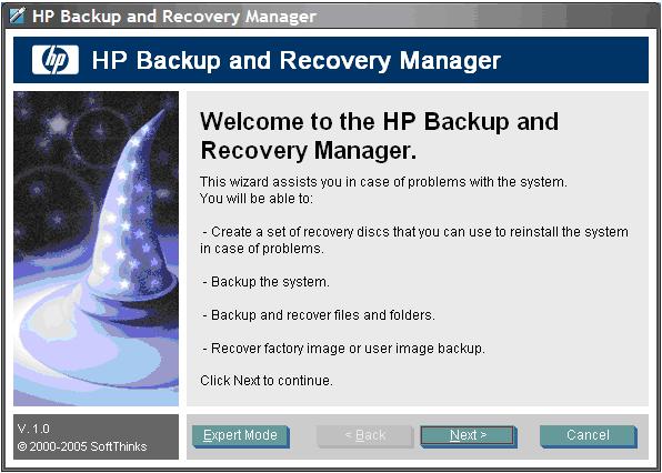 HP Backup and Recovery Manager: restauración avanzada del archivo | Soporte  al cliente de HP®