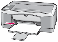 Ilustração: Deslizar a guia de largura do papel para dentro