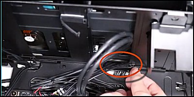 Detaching the cable from the clips