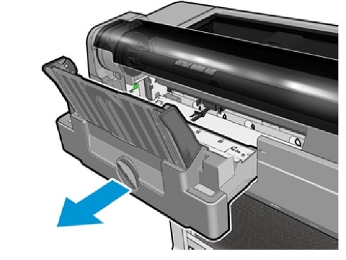 HP Designjet T120 and T520 ePrinter series - Remove/Reseat Out-Of-Paper  Sensor (OOPS) | HP® Customer Support