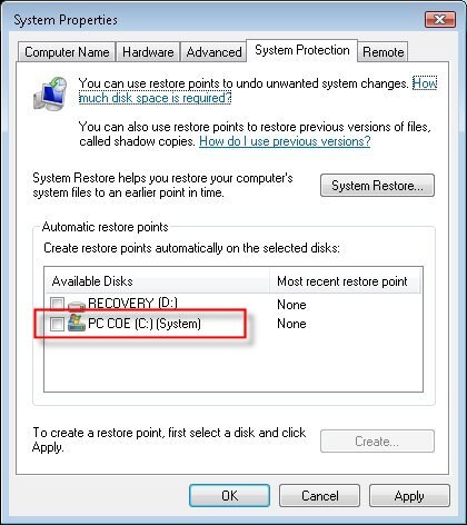 Compaq System Restore Vista