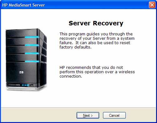 hp mediasmart ex490 server recovery disc