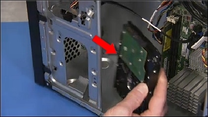 Removing the drive from the computer