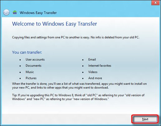 Komputery HP - Korzystanie z narzędzia Łatwy transfer w systemie Windows ( Windows 8) | Pomoc techniczna HP® dla klientów