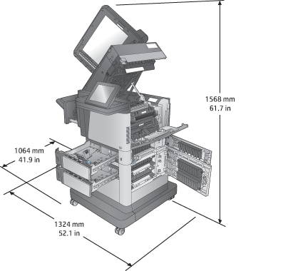 Impresora multifunción HP LaserJet Enterprise M630 - Configuración de la  impresora (hardware) (modelo f) | Soporte al cliente de HP®
