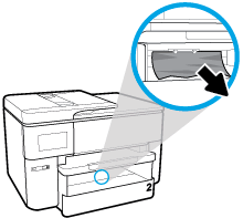 Removing jammed paper from the input tray area
