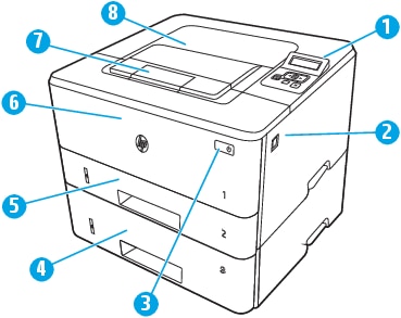 HP LaserJet Pro M304, M305, M404, M405 - Printer views | HP® Customer  Support