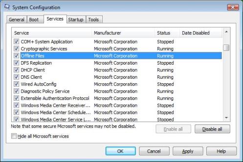 Services To Disable In Windows Vista