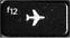 O botão f12 com um ícone de um avião.