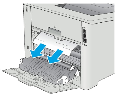 HP Color LaserJet Pro M452 - Clear paper jams in the rear door and fuser  area (nw model) | HP® Customer Support