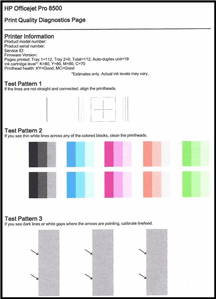 HP OfficeJet Pro 8500 printers - Kleureninkt of zwarte inkt wordt niet  afgedrukt | HP® Klantondersteuning