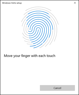 Pressing your finger on the sensor at different angles to register your fingerprint