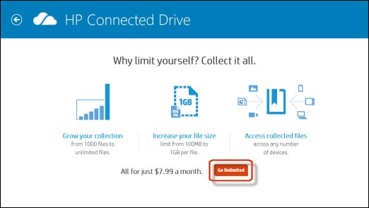 HP Connected Drive Uygulamasını Yükseltme