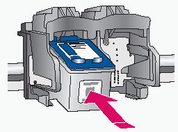 Insert the color cartridge in the left slot