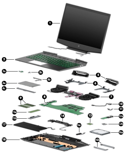 HP Gaming Pavilion - 15-dk0000tx - Illustrated Parts | HP® Customer Support