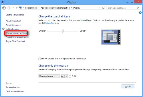 Produits HP - Modification des paramètres d'affichage, de l'arrière-plan,  des icônes et de l'économiseur d'écran (Windows 8) | Assistance clientèle  HP®