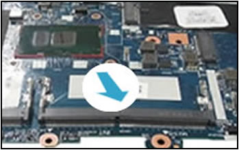 Example of DIMM or RAM socket damage