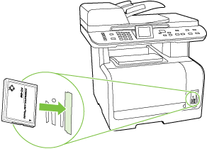 HP Color LaserJet CM1312 MFP Series Product - Insert a memory card | HP®  Customer Support
