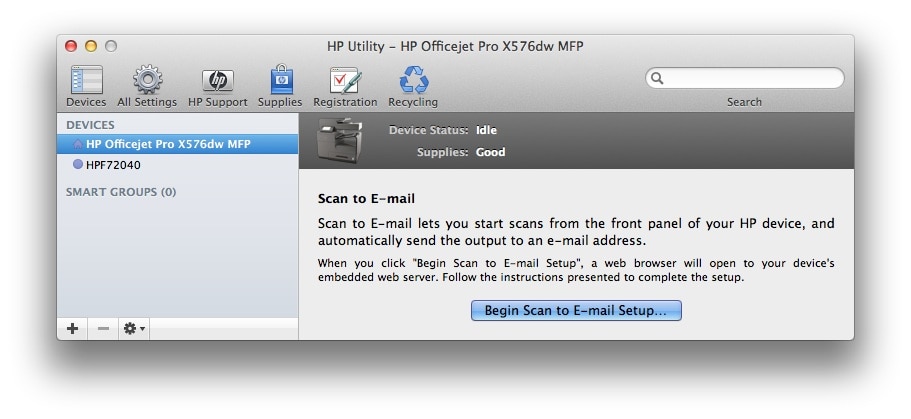 Acrobatiek achter Geurloos OfficeJet Pro X Series - Mac OS - Configuring Scan to E-Mail | HP® Customer  Support