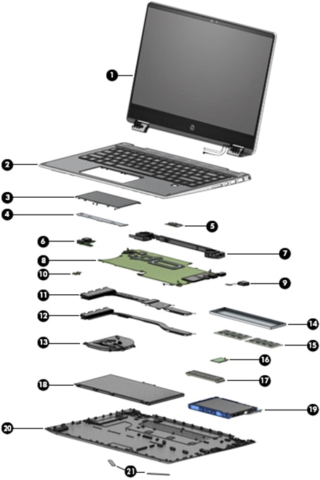 HP Pavilion 14-dh0000 x360 Convertible PC - Illustrated Parts | HP®  Customer Support