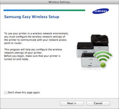 Samsung Laser Printers - Use the Easy Wireless Setup Software (mac) | HP®  Customer Support