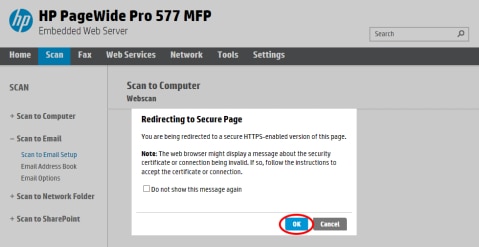 HP PageWide 377, 477, 577 - Configure and use the Scan to SharePoint  feature | HP® Customer Support