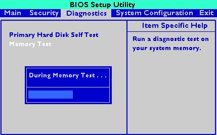 Komputery przenośne HP - Testowanie pamięci za pomocą testu pamięci  wbudowanego w system BIOS | Pomoc techniczna HP® dla klientów