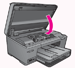 Illustration: Close the cartridge access door