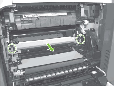 HP Color LaserJet CP3525 Series Printer - Replace the Intermediate Transfer  Belt (ITB) | HP® Customer Support